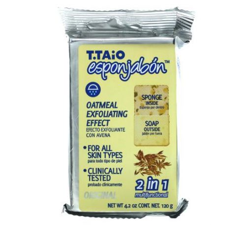 T. Taio, Oatmeal Soap-Sponge, 4.2 oz (120 g)