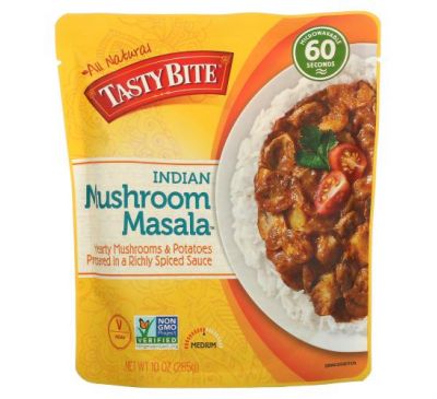 Tasty Bite, Масала с индийскими грибами, средняя, 285 г (10 унций)