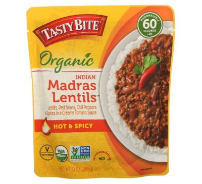Tasty Bite, Organic Indian Madras Lentils, Hot & Spicy, 10 oz (285 g)