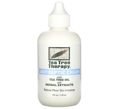 Tea Tree Therapy, Antiseptic Cream, with Tea Tree Oil and Herbal Extracts, 4 fl oz (118 ml)
