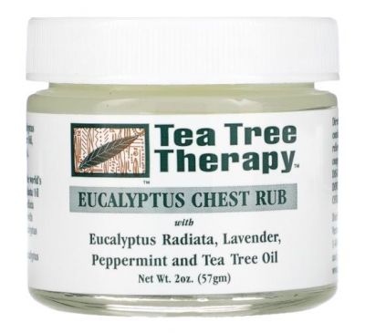 Tea Tree Therapy, евкаліптовий бальзам для розтирання в зоні грудної клітини, 57 г (2 унції)
