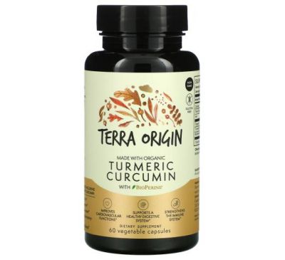 Terra Origin, Turmeric Curcumin With BioPerine, 60 Vegetable Capsules
