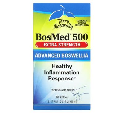 Terry Naturally, BosMed 500, Extra Strength, Advanced Boswellia, 500 mg, 60 Softgels