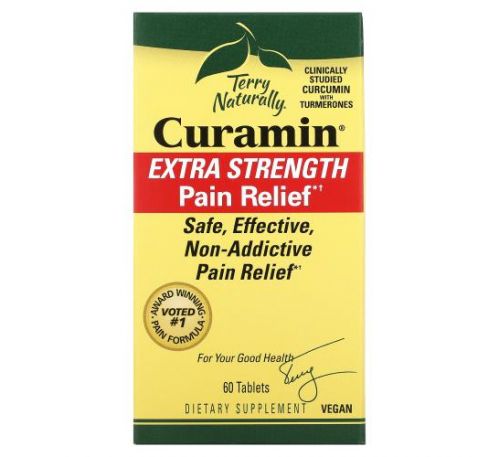 Terry Naturally, Curamin, Extra Strength Pain Relief, 60 Tablets