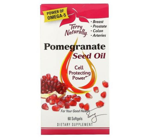 Terry Naturally, Pomegranate Seed Oil, 60 Softgels
