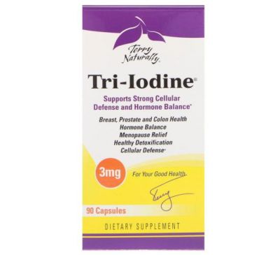 Terry Naturally, Tri-Iodine, 3 мг, 90 капсул