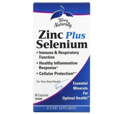 Terry Naturally, Zinc Plus Selenium, 60 Vegan Capsules