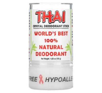 Thai Deodorant Stone, Thai Crystal Deodorant Stick, 4.25 oz (120 g)