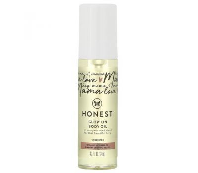 The Honest Company, Glow On Body Oil, без запаха, 124 мл (4,2 жидк. Унции)