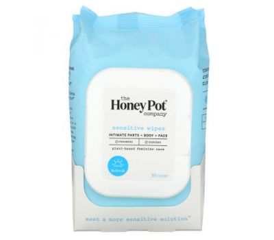 The Honey Pot Company, Sensitive Wipes, 30 Count