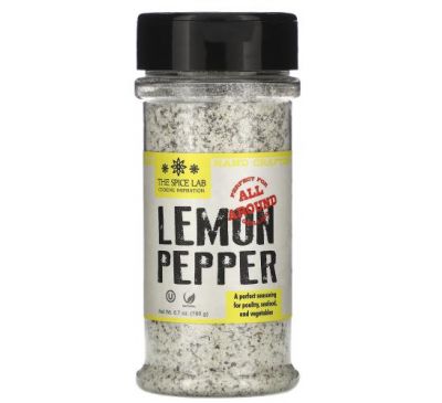 The Spice Lab, Lemon Pepper, 6.7 oz (190 g)