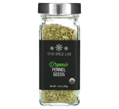 The Spice Lab, Органические семена фенхеля, 45 г (1,6 унции)