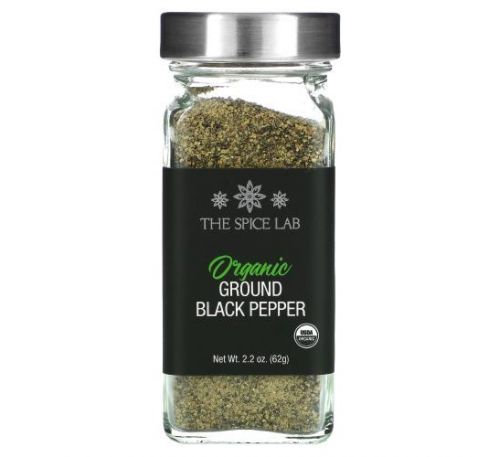 The Spice Lab, Organic Ground Black Pepper, 2.2 oz (62 g)