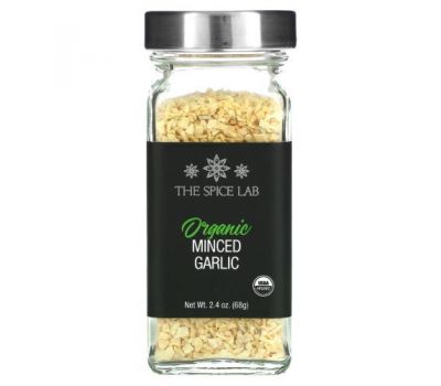 The Spice Lab, Organic Minced Garlic, 2.4 oz (68 g)
