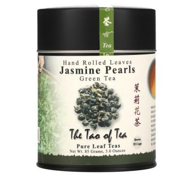 The Tao of Tea, Handrolled Leaves Green Tea, Jasmine Pearls, 3 oz (85 g)