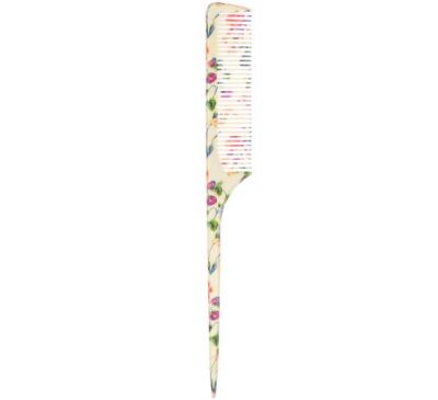 The Vintage Cosmetic Co., Tail Comb, Fabulously Floral, 1 Count