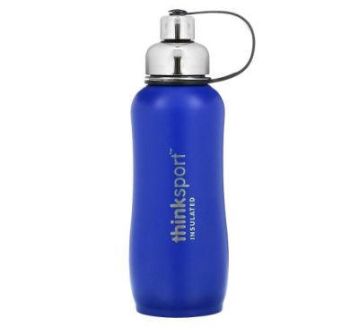 Think, Thinksport, Insulated Sports Bottle, Blue, 25 oz (750ml)