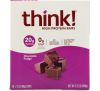 Think !, High Protein Bars, Chocolate Fudge, 10 Bars, 2.1 oz (60 g) Each