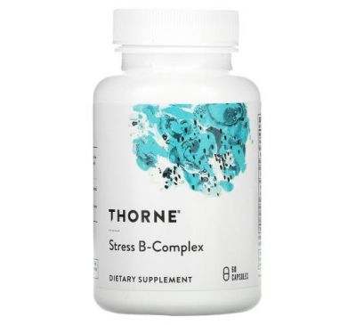 Thorne Research, комплекс витаминов группы B, против стресса, 60 капсул