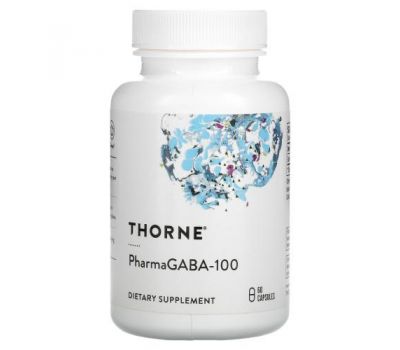 Thorne Research, PharmaGABA-100, 60 Capsules