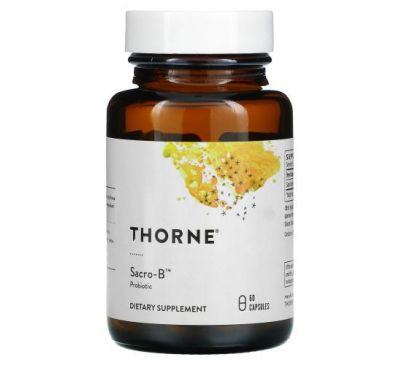 Thorne Research, Sacro-B, пробиотик, 60 капсул