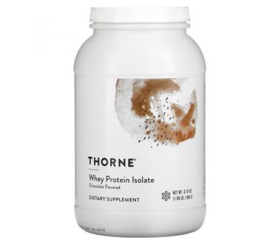 Thorne Research, Whey Protein Isolate, Chocolate, 1.99 lb (906 g)