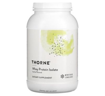 Thorne Research, Изолят сывороточного протеина, ваниль, 837 г (1,84 фунта)