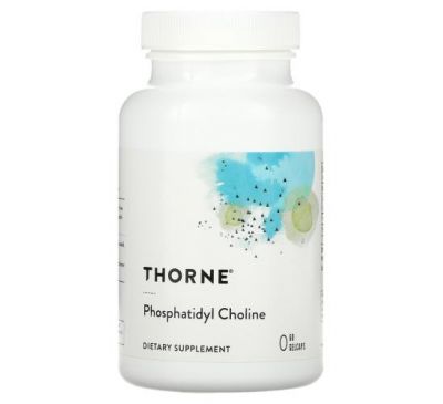 Thorne Research, фосфатидилхолін, 60 желатинових капсул