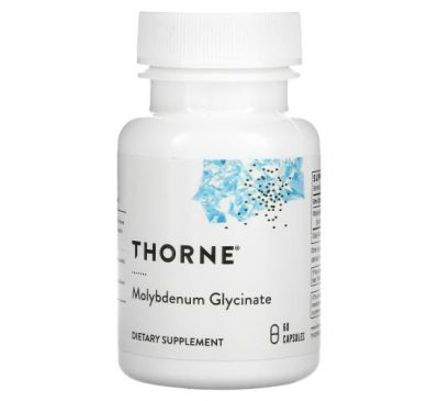 Thorne Research, гліцинат молібдену, 60 капсул