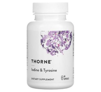 Thorne Research, йод і тирозин, 60 капсул