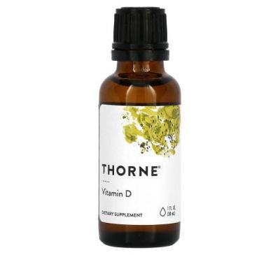 Thorne Research, рідкий вітамін D, 30 мл (1 рідк. унція)