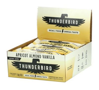 Thunderbird, Superfood Bar, Apricot Almond Vanilla, 12 Bars, 1.7 oz (48 g) Each
