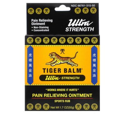 Tiger Balm, знеболювальна мазь, ультрасильної дії, 50 г (1,7 унції)