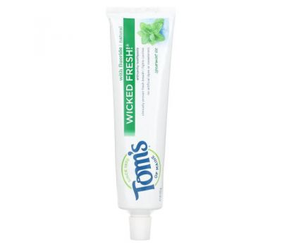 Tom's of Maine, Wicked Fresh, Natural Anticavity Toothpaste with Fluoride, Spearmint Ice, 4.7 oz (133 g)