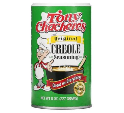 Tony Chachere's, Креольская приправа, оригинальная, 227 г (8 унций)