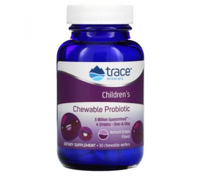 Trace Minerals ®, Children's Chewable Probiotic, Concord Grape, 30 Chewables