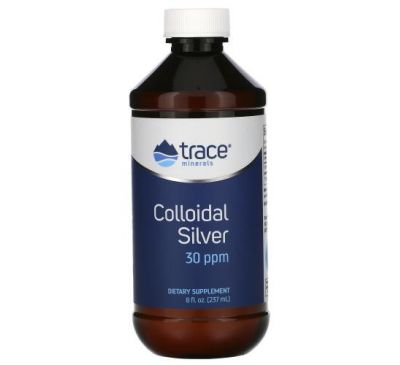 Trace Minerals ®, Коллоидное серебро, 30 ч/млн, 237 мл (8 жидких унций)