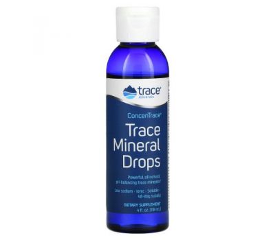 Trace Minerals ®, ConcenTrace, капли с микроэлементами, 118 мл