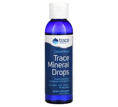 Trace Minerals ®, ConcenTrace, мікроелементи у формі крапель,118 мл (4 рідк. унцій)