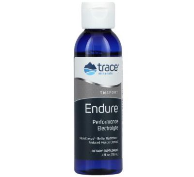 Trace Minerals ®, TM Sport, Endure, електроліт для підвищення результативності, 118 мл (4 рідк. унції)