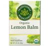 Traditional Medicinals, Organic Lemon Balm, Caffeine Free, 16 Wrapped Tea Bags, .85 oz (24 g)