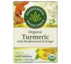 Traditional Medicinals, Organic Turmeric with Meadowsweet & Ginger, Caffeine Free, 16 Wrapped Tea Bags, 1.13 oz (32 g)