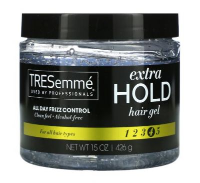 Tresemme, Extra Hold Hair Gel, 4, All Day Frizz Control, 15 oz (426 g)