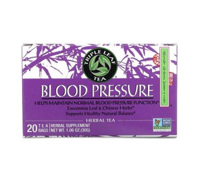 Triple Leaf Tea, Blood Pressure, 20 Tea Bags, 1.06 oz (30 g)
