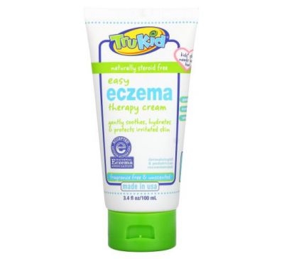 TruKid, Easy Eczema Therapy Cream, Fragrance Free, 3.4 fl oz (100 ml)