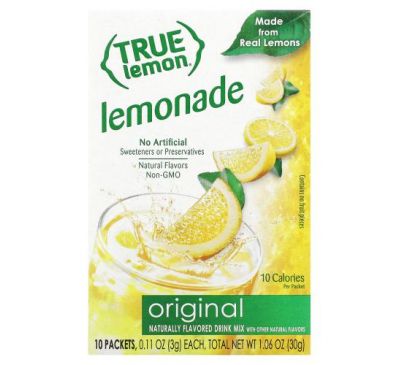 True Citrus, True Lemon, Original Lemonade, 10 Packets, 1.06 oz (30 g)