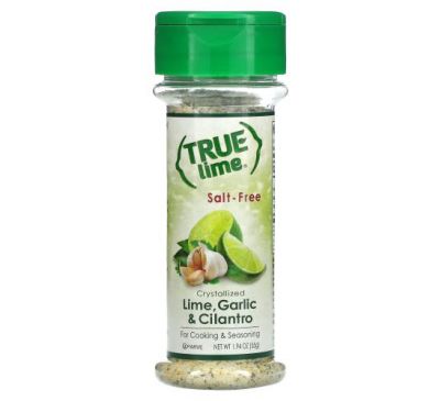 True Citrus, True Lime, Crystallized Lime, Garlic & Cilantro, Salt-Free, 1.94 oz (55 g)