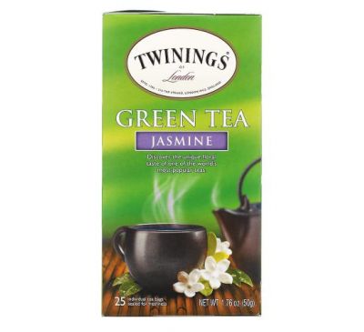 Twinings, Green Tea, Jasmine, 25 Tea Bags, 1.76 oz (50 g)