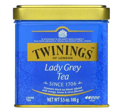 Twinings, Lady Grey, розсипний чай, 100 г (3,5 унції)