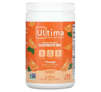 Ultima Replenisher, Electrolyte Drink Mix, Orange, 10.8 oz (306 g)